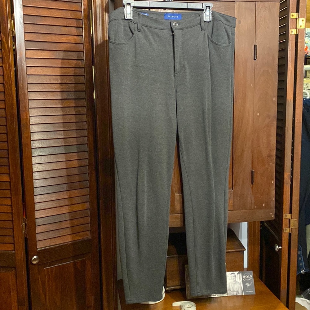 Talbots Size 12 Gray Hi Waist Jegging Ankle Pants